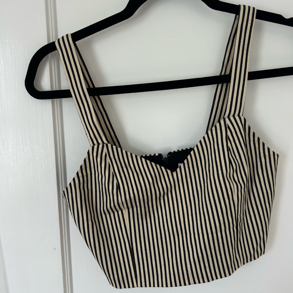 Alice + Olivia striped crop top